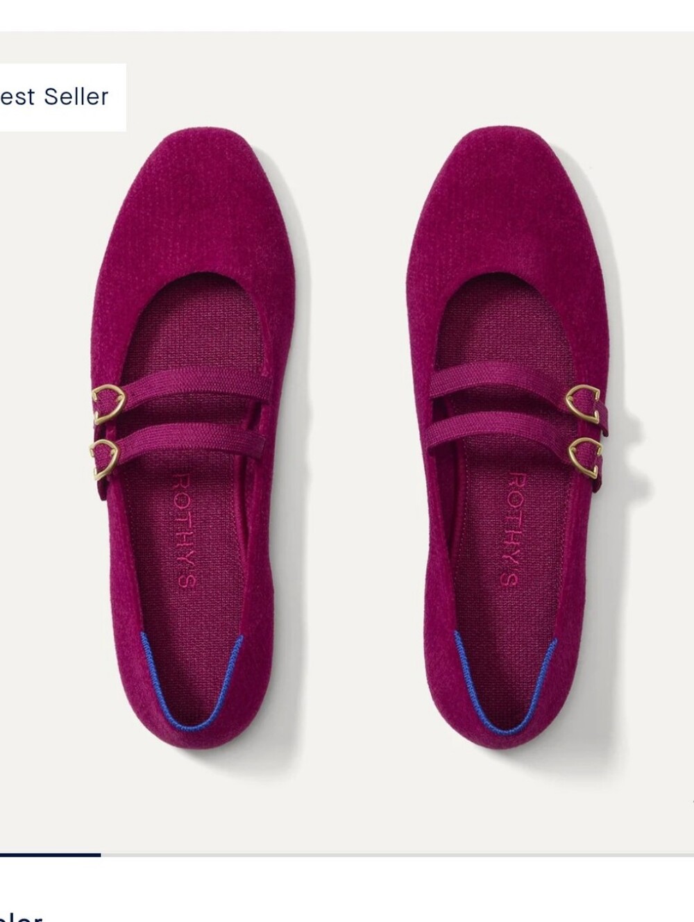 Rothy's Double Buckle Mary Jane — Mulberry NWT 10.5